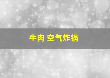 牛肉 空气炸锅